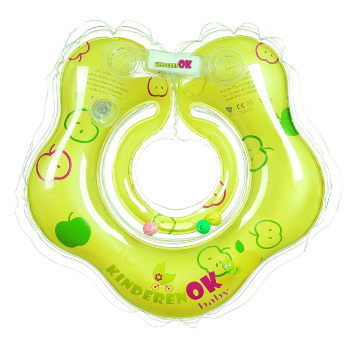 Круг для купания Яблочко с погремушкой Круг для купания новорожденных с первых купаний и до 2-3х лет